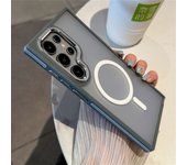 Matte Magnetic Case Samsung Galaxy S24 S22 S25 Ultra Plus S23 FE For Magsafe Wireless Charging Shockproof Cover