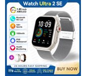 2025 Reloj inteligente New Smart Watch Women 1.85 inch AMOLED Bluetooth Call Watch 100+sport mode 1000 mAh large battery Fitness Tracker Waterproof Sport Smart Clock Fashion Ladies Men Smartwatch Woman