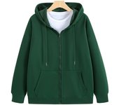 Sudadera con capucha con cremallera para hombre y mujer，Chaqueta suelta de moda，Top con capucha de manga larga para pareja