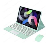 Spanish Keyboard with Trackpad for iPad Air 2024 11 inch M2 Air 6th Generation Keyboard Case with Pencil Holder, Folio Stand