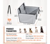 SucceBuy Dog Car Seat, Durable Waterproof Dog Booster for Vehicle, Having Support Frame, Clip-On Safety Leash