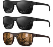 Set de 3 Gafas Polarizadas Hombre ,Protección UV,Ideales para conducir, pesca, golf y caminatas al aire libre