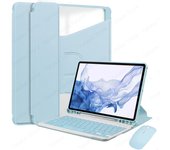 Keyboard Case for Samsung Galaxy Tab S9 FE 10.9 inch SM-X510 X516B with Pen Slot Case 360 Rotation Spanish Keyboard