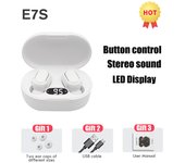 TWS E7S Fone Earphones Headphones for Xiaomi Noise Cancelling Earbuds with Mic Wireless Bluetooth Headset