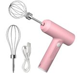 Batidora eléctrica, batidora para alimentos, batidora de mano recargable de 3 velocidades, batidora para masas de repostería, utensilios de cocina