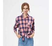 Casual Women's Plaid Shirt 2024 Spring Autumn New Ladies Loose Blouse and Tops Female Long Sleeve Shirts Fresh Checked Clothes