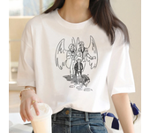 Good Omens t-shirts women funny Japanese top girl streetwear harajuku graphic clothing