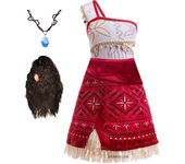 Girls Moana New Dresses Vaiana Princess Dress Kids Cosplay Costume Halloween Carnival Party Vestidos Outfits ﻿