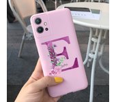 For Vivo Y75 5G Y55 5G Y72 5G Y52 5G Pink Flowers Lovely Letters Coque Soft Silicone Cover Fundas For Vivo Y72 Y52 Y75 Y55 Case
