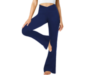 Black Elastic Soft Cross-waist Flared Women, sual Wide Leg Yoga, Sports Pants for , Women's Clothing