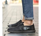 Handmade Brand Fashion Man Leather Shoes Mens Driving Flats Casual Loafers Shoes High Quality Real Leather Comfortable Men 38~47