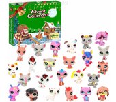 Calendario de Adviento Pet Shop - 8 Tiendas de Mascotas y 16 Accesorios - Miniaturas de Animales - Juguetes para niños mayores