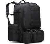 Mochila táctica de 55L 4 en 1 para hombre, bolsa deportiva Molle para exteriores, senderismo, escalada, Mochila de asalto impermeable