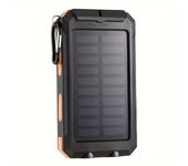 Solar Charger Power Bank 8000mAh Portable Charger,Dual USB Port Led Flashlight and Compass for Cell Phone and Electronic Devices