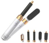 Estilizador de cabello de aire profesional 5 en 1, rizador de cabello de bajo ruido, alisado, secado de cabello, cepillos de aire caliente de 1000W