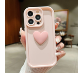 Cute 3D Love Heart Silicone Phone Case For iPhone 11 12 13 14 15 Pro Max XS XR  Shockproof Candy Cover