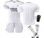 Real Madrid 2024/25 Official Replica Home Jersey Set -  For Adult/kids - With Shirts + shorts + socks + pad