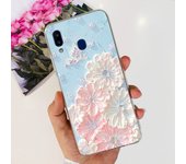 For Samsung Galaxy A20s Samsung A20 A30 Back Cover Phone Case Transparent Soft TPU Silicone Coque Women Fashion Flower Butterfly