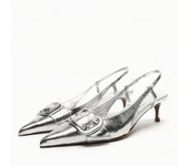 Elegant Party High Heeled Pumps For Women 2024 Autumn Bow Pointed Toe Stiletto Shoes Fashion Slingback Heels Kitten Heel Sandals