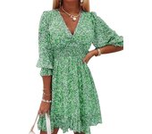 Vestido corto de mujer vestido casual de verano étnico