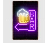 Neon Beer Bar Vintage Posters Metal Sign Cinema Kitchen Printing Room Wall Decor Tin Home Decoration