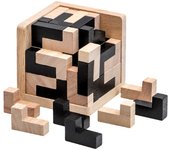 3D Cube Puzzle Luban Interlocking Educación Creativa Juguetes de Madera Cerebro Juegos de Aprendizaje Temprano Regalos para Niños Letras 54L