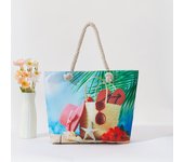Ethnic Style Beach Tote Bag with Double Handles for Women - Fashionable and Spacious Bag for Beach Essentials