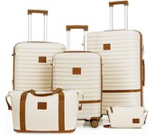 Joyway Juego de Maletas, 5 Piezas Set Trolley de Viaje, Maleta de Cabina Gran Espacio, Rodillo de 360°, Cerradura TSA y Interior Compartimentado Incluidas 1 Bandolera y 1 Bolsa