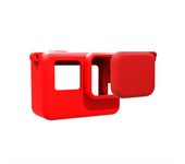 For Shadowstone Insta360 Ace Silicone Case Body Cover Lens Cap Multifunction Portable Camera Accessories, Red
