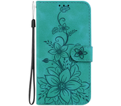 For Oppo a38 A18 A52 a92 A72 A53 4G carcasa de móvil antideslizante de color sólido, solapa de cuero estampado de lirio, re