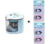 AngelMark Tenwin Double Holes Electric Pencil Sharpener Home School Office Desktop Pencil Sharpener Students Supplies Stationery