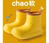Botas de lluvia nuevo desgaste exterior de suela gruesa de alta parte superior de la moda padre-hijo antideslizante impermeable zapatos de lluvia Internet celebridad al aire libre cuatro estaciones zapatos de goma