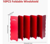 Folding Windshield Camping, Portable Gas Burner for Outdoor Picnic, Barbecue, Windproof Screen Protector, Kitchenware, Stove
