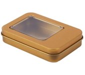 Multicolor Tin Box with Clear Window Lid Empty Jewelry Box Nail Art Display Case Candy Package Metal Box Rectangular