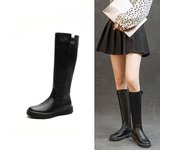 Niños pero botas de caballero hasta la rodilla botas de otoño e invierno de terciopelo de suela gruesa botas altas versátiles