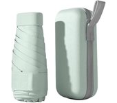 Mini Paraguas con Estuche, Paraguas de Viaje Paraguas Plegable Portátil Ligero a prueba de viento para Mujeres, Hombres y Niños