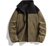 Chaqueta De Piel De Oveja Para Hombre Con Collar Erguido Gruesa Y Suave Para Invierno Casual Cremallera Manga Larga Estilo Coreano