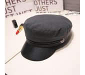 Cadet Fashion Black Captain Spring Autumn Women Men Hat Beret Caps Octagonal Hat Sailor Hats