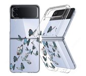 For Samsung Galaxy Z Flip 5 Flip 4 Flip 3 Butterfly Pattern Phone Case For Samsung Z Flip 5 Z Flip 4 Shockproof Clear Back Cover