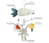 Juguetes para bebés de 0, 3, 6, 12 meses, actividades de arcoíris, cochecito de animales de peluche, juguete colgante para asiento de coche de bebé, cuna, juguetes sensoriales de viaje para bebés