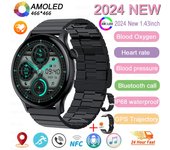 2025 NFC Relojes inteligentes mujeres 1.43" Screen Sports Fitness Tracker Heart Rate Smartwatch Bluetooth Call For Android iOS