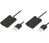 2X NP-BX1 Dummy Battery with USB-A Power Adapter DC Coupler for Sony ZV-1 RX100 M7 M6 M5 RX1R HX50 HX90 HX400 Camera