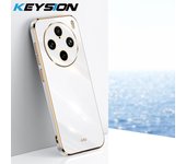 KEYSION Luxury Plating Case for VIVO X100 Pro 5G X90 Pro+ TPU Silicone Square Shockproof Phone Cover for VIVO X80 Pro X80 Lite