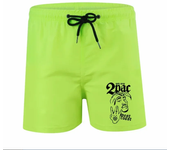 Pantalones cortos transpirables para playa, bañadores informales a la moda para tabla de Surf, bóxer de secado rápido con cordón, 3 puntos, 2pac