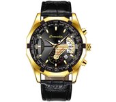 Reloj de movimiento automático hombre calendario a prueba de agua luminoso reloj no mecánico gran dial