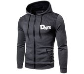 Men's Days Letter Printed Zipper Hoodie Coat Casual Sports Tops Mens Hoody Sweater Spring Autumn Warm Cardigan Sweatshirt