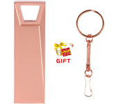 JASTER Free custom logo Trapezoidal hole USB Flash Drive 128GB Free key ring Metal Memory stick 64GB Creative gift Pen drive 8GB