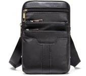 MVA-Bolso de cuero genuino, cinturón multifuncional, riñonera, bolso para teléfono móvil, bolso cruzado de piel de vaca de negocios