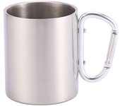 Taza de agua de doble capa de acero inoxidable, taza de montañismo, taza portátil para deportes al aire libre, taza portátil para acampar, taza