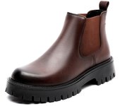 Cuero Chelsea británico Botas de hombre Botas de cuero de caña alta de lana Botas versátiles de moda